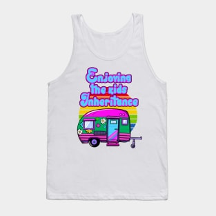 Enjoying the kids Inheritance, Hippie retro sunset Tank Top